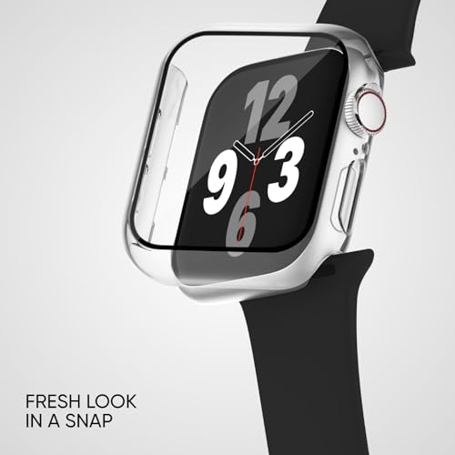 Image of Adorique 3-in-1 Compatible for Apple Watch Band 40mm 41mm 42mm 44mm 45mm 46mm, Soft Silicone Sport Strap for iWatch Series SE 10 9 8 7 6 5 4 3