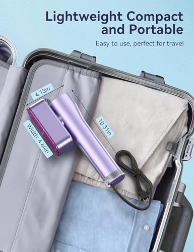 Image of Steamer for Clothes,Sundu Portable 2-in-1 Travel Steamer&Iron,15s Fast Heat-up,100ml Water Tank,Ironing Gloves,25 Min Powerful Continuous Steam,1000W&4 Modes Light Steam Iron for Travel&Home(Purple)