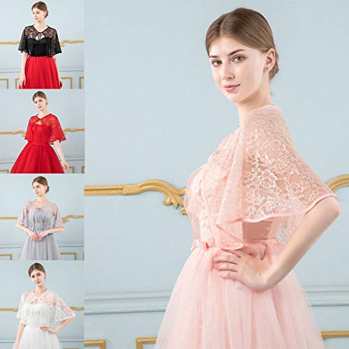 Wedding Bridal Shawl Wrap Capelet Floral Lace for Tulle Cape Shrug2