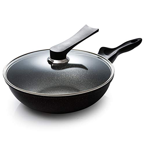 Wok de piedra Maifan antiadherente con mango desmontable