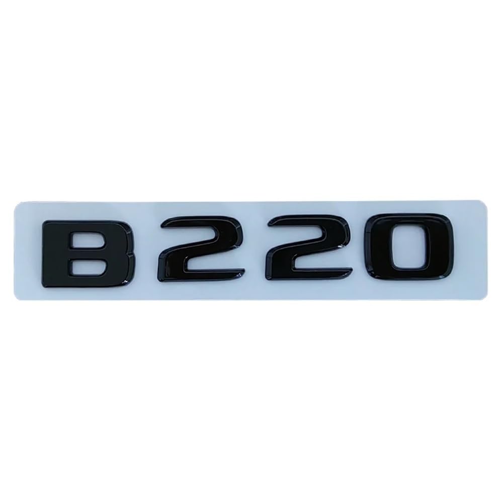 YTQMoreBNZ YYDStes ABS Chrome Black Letters Compatible With Mercedes Benz B180 B200 B220 B250 B260 W246 W245 Logo