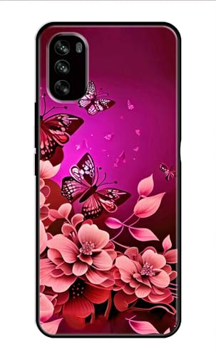 Image of Metal TPU Printed Back Cover for Motorola Moto G62 5G (Butterflies) 360 Degree Protection | Camera Protection -25092024(AH)