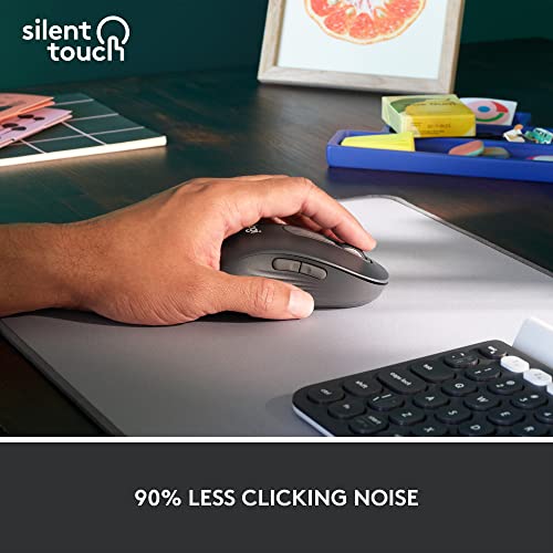 Logitech Signature M650 L Left Wireless Mouse - For Large Sized Left Hands, 2-Year Battery, Silent Clicks, Customizable Side Buttons, Bluetooth, For Pc/Mac/Multi-Device/Chromebook - Graphite #TOP2