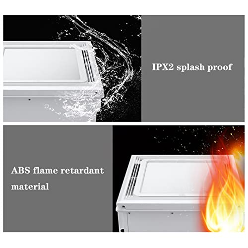 Ventilador de extracción integrado para techo con luz, 30×30cm para cocina y baño, extracción potente para montaje en techo miniatura 5