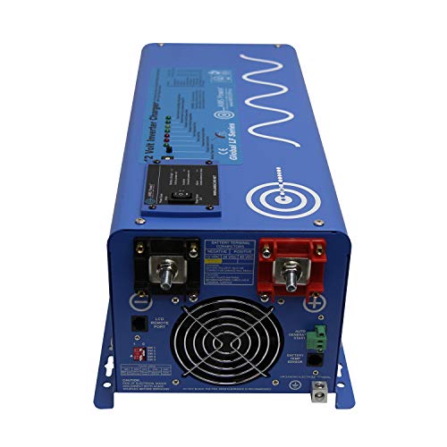 AIMS PICOGLF30W12V120VR 3000 Watt and 9000 Watt Surge 12VDC Input to 120VAC Output Pure Sine Inverter Charger Backup Power