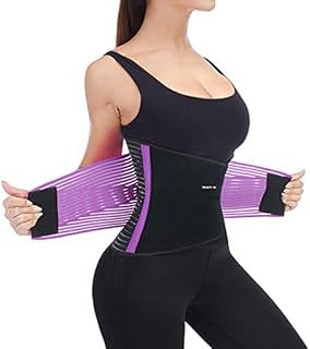 Back Support Brace Belt for Men & Women, Breathable Lumbar Support Belt, scoliosis back brace, Waist Relax Lower Back Pain & Sciatica Pain Relief with 6 reinforced Bones Purple-L