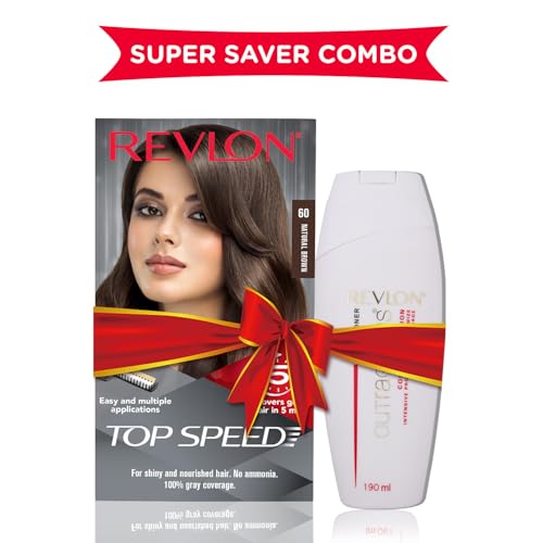 Image of Revlon Top Speed Hair Color For Woman - Natural Brown 60 (with Outrageous Conditioner 190 ml)