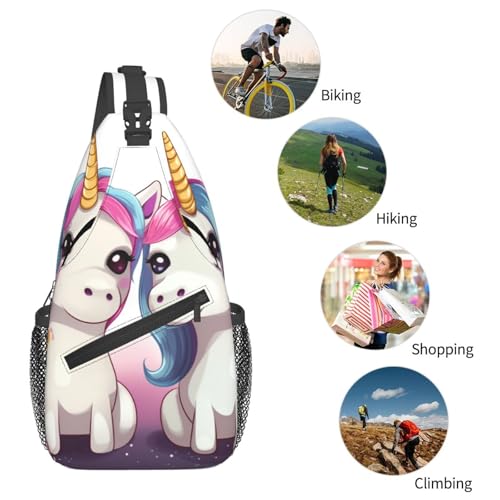 Bolso cruzado de pecho para hombre con diseño unicornio miniatura 6