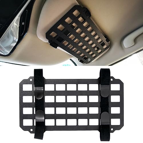 パネル カーバイザーオーガナイザー 車用 ストレージラック 駐車券 小銭 領収証 ペン カード メガネ収納 小物入れ サングラス EDCガジェット 小型ツール 入れ 自動車 インテリア ブラック