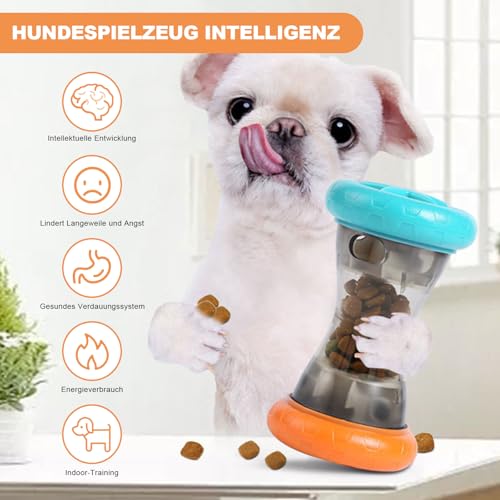 NUUOTP Hundespielzeug Intelligenz Interaktives Hundespielzeug Rollender Leckerli Spender Slow Feeder Puzzle Ball Hundespielzeugs zur Futterausgabe Snackball für Kleine und Mittlere Hunde