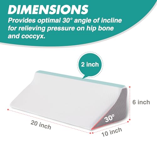 Bedluxe Wedge Pillow For Side Sleeping, Bed Wedge& Body Positioners, Back Pillow For Pregnancy thumb #2