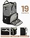 LOVEVOOK Laptop Backpack for Women Fashion Business Computer Backpacks Travel Bags Purse Doctor Nurse Work Backpack with USB Port, Fits 17-Inch Laptop Grey Black