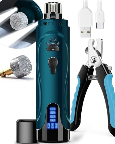 YABIFE Dog Nail Trimmers and Dog Nail Clippers Kit, Whisper Quiet...