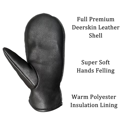 SKYDEER Women's Deerskin Leather Mittens