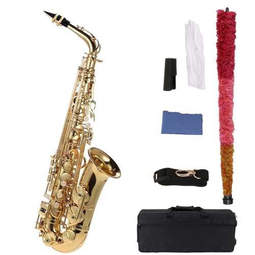 Eb AgTbNX^JbJ[S[h E tbgAgTbNX؊ǊyobOTbNXANZT[t vtFbVTbNX (Color : Gold Eb Alto Sax)