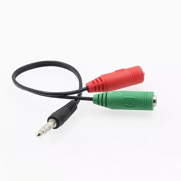 CCeCCe 2 Pack Gaming Headset to Phone Adapter 3.5mm Headphone Mic Splitter TRRS Male to 2 TRS Female Connector for Dual Plug Stereo Gaming Headset with Microphone Wired Over-Ear PC Headphones by CCeCCe - Used condition - Image 3