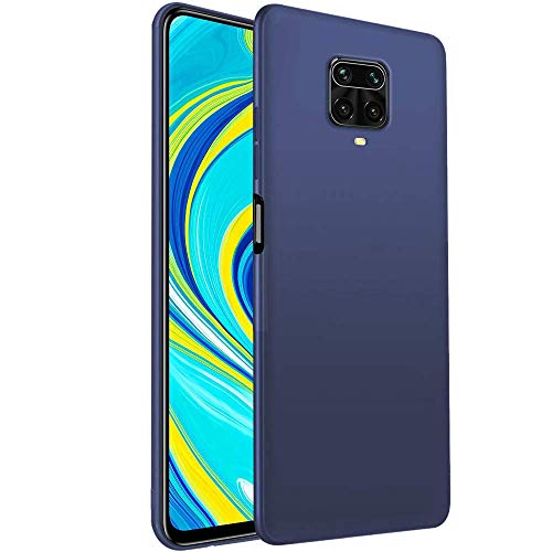 Image of TheGiftKart Sleek Back Cover Case for Redmi Note 10 Lite /Note 9 Pro /Pro Max /Poco M2 Pro | Slim Fit Protective Design | Ultra Matte Finish | Camera Protection Bump | Soft Silicon Case (Silicone, Blue)