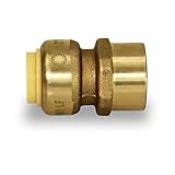 Pushlock UPFC12 X Female Adapter Push to Connect Pex Copper, CPVC, 1/2 Inch, Brass, 1/2