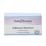 Safe n' Simple Adhesive Remover Wipes, Large, Individually Wrapped Wipes, 50 Count