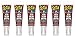 Flex Glue Super Strong Transparent Waterproof Adhesive, 4 Oz, Clear, Pack of 6