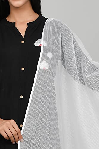 Image of Women's Self Design Cotton Kota Doria Dupatta