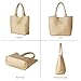 AUACDIY Woven Tote Bag for Women Fashion Woven Bags for Women Shoulder Bag Vegan Leather Handbags Large Work Travel Beach Tote Bags With Purse Golden