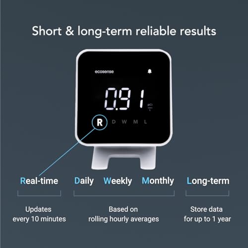 Ecosense EB100 EcoBlu, Home Radon Detector, Capture & Display Results Every 10 Minutes, Short & Long-Term Continuous Monitoring, Easy to Use - Image 6