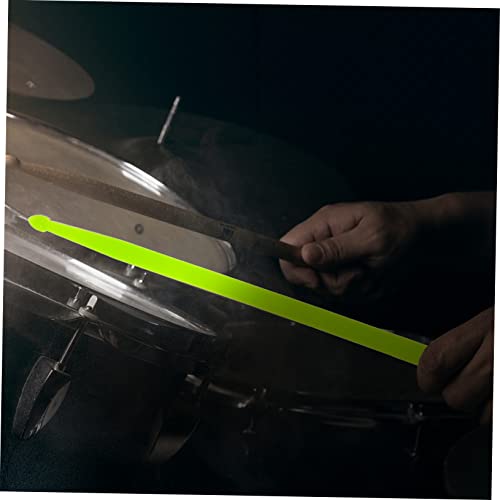 Baquetas luminosas DECHOUS, 2 piezas, con luces LED color verde fluorescente, para bateristas, bandas de marcha y principiantes, diseño cómodo para reducir la fatiga miniatura 4
