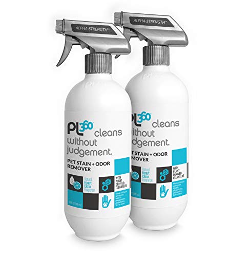 PL360 Stain & Odor Remover | Pet Smell Odor Eliminator | Removes Cat, Dog and Pet Odors | Eco Friendly, Natural and Safe Ingredients | 28 oz (2 Pack)