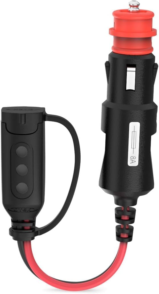 CTEK MXS 5.0, Ładowarka 12V Z Wbudowaną Kompensacją Temperatury, Trybem AGM & CTEK COMFORT INDICATOR CIG PLUG - Wskaźnik LED pokazujący poziom naładowania