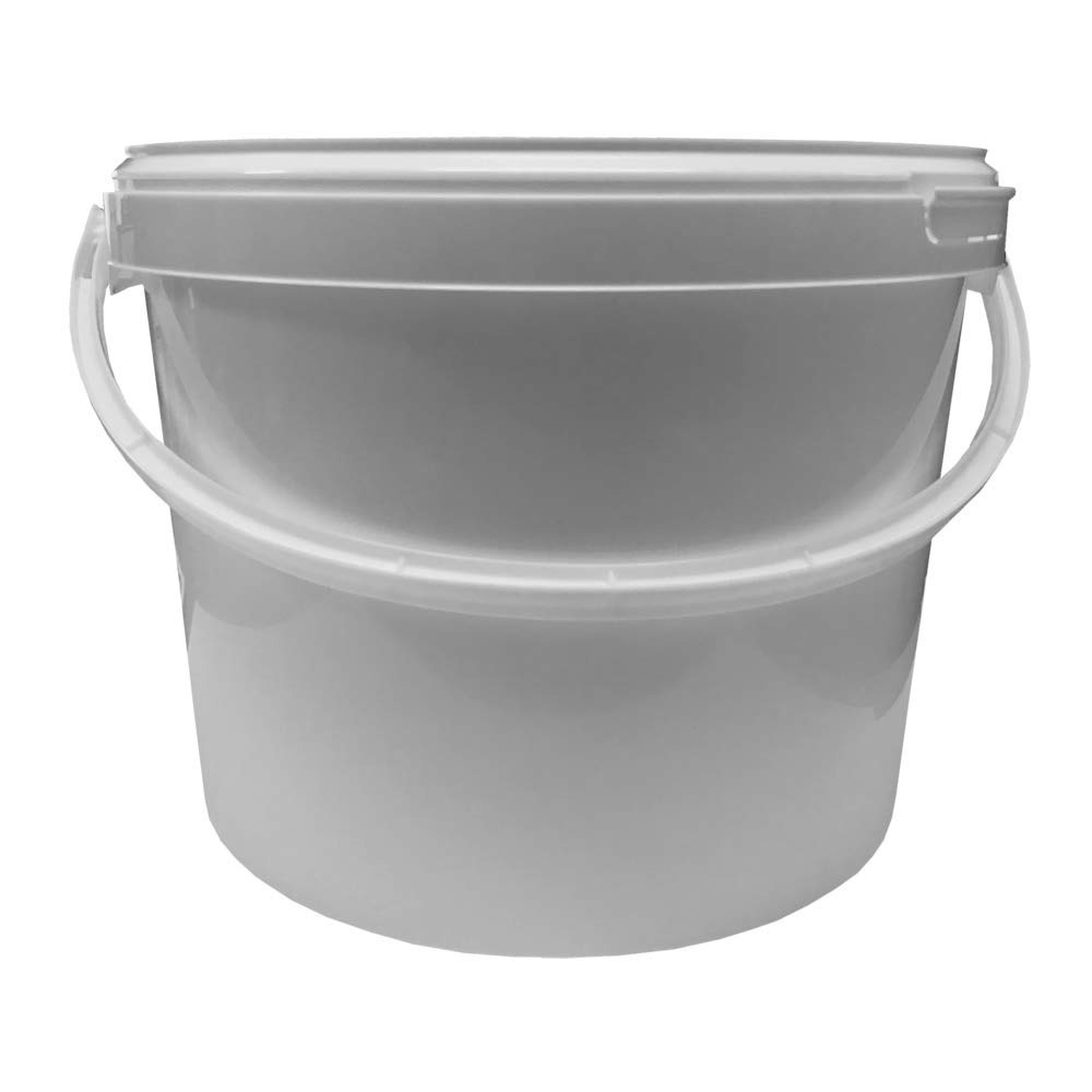 Polycraft Multi-Purpose Plastic White Mixing/Storage Bucket - 10 Litre - 10pk (Including Lids)