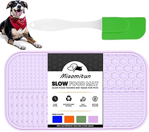 2-Pack Dog Lick Mats With Suction Cups - Slow Feeder Pet Bowl For Dogs & Cats With Cleaning Brush
