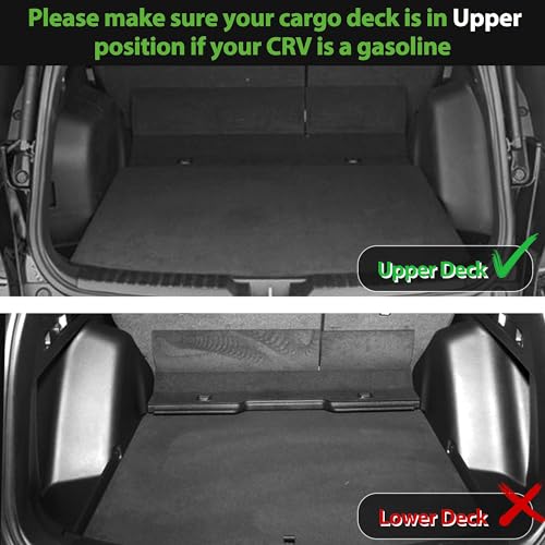 Image of HAFIDI Cargo Liner Fit for 2023 2024 2025 2026 Honda CR-V (Include Hybrid) (for Cargo Tray Highest Position) All Weather TPE Automotive Trunk Mat Custom CRV Hybrid Accessories - Black