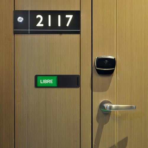 Amosfun Multifunktionales Schiebetürschild für Büro, Urlaub, Beschäftigt, Sichtschutz, für Konferenzraum, Hotel und Krankenhaus