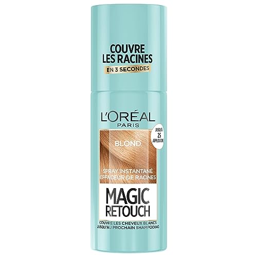 L’ORÉAL PARIS - Spray Instantané Correcteur de Racines & Cheveux Blancs - Hommes & Femmes - Magic Retouch - Blond - 75 ml