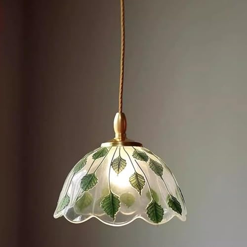 Suspension en verre rétro en verre soufflé d'artisanat