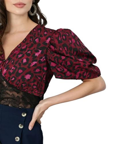Image of EYEBOGLER Vibrant Visions Trendy Women's Print Regular Fit Tops