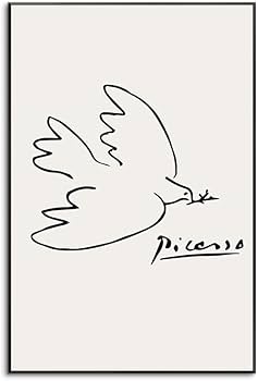 Amazon.co.jp: ポスター ピカソ 鳩 抽象画 アートパネル 絵画
