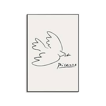 Amazon.co.jp: ポスター ピカソ 鳩 抽象画 アートパネル 絵画