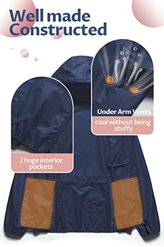Image of CREATMO US Women's Sun Jackets Lightweight Packable Shirts UPF 50+ Hoodie Reflective Cycling Jacket With Detachable Hood