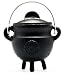 Sarimoire Cauldron -3" Pentagram Cast Iron Cauldron with Lid and Handle - Perfect Incense Smudge Kit Altar Ritual Burning Holder