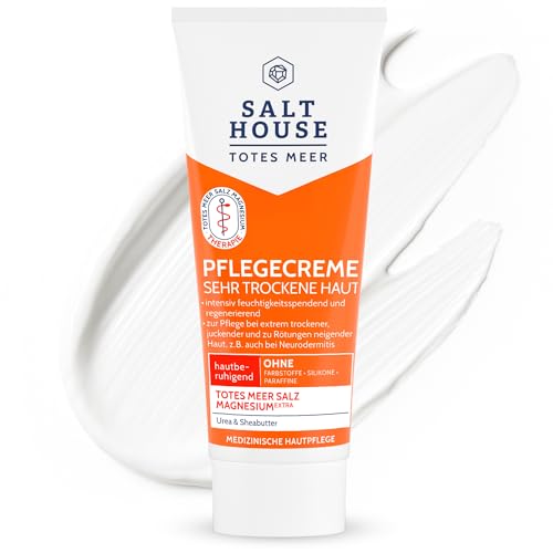 SALTHOUSE Totes Meer Pflegecreme bei extrem trockener, gereizter Haut - Creme mit Totes Meer Mineralien, Totes Meer Magnesium,...