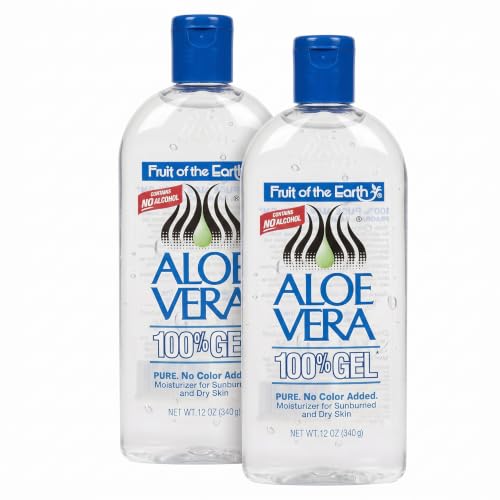 Fruit of the Earth Moisturer Gel, Aloe Vera, 12 Ounce (Pack of 2)