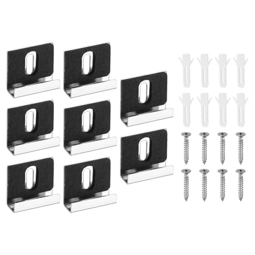 Clips de support de miroir en métal robuste pour montage mural chic - 2