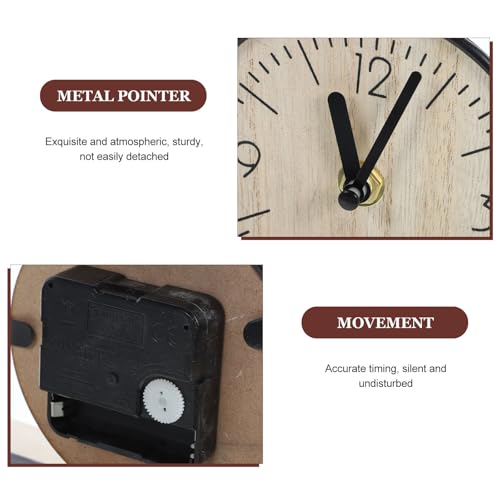 Reloj de mesa vintage de madera y hierro para decorar salones 4