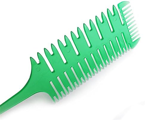 3-Way Weaving & Sectioning Foiling Comb for Hair Coloring Highlighting (green)
