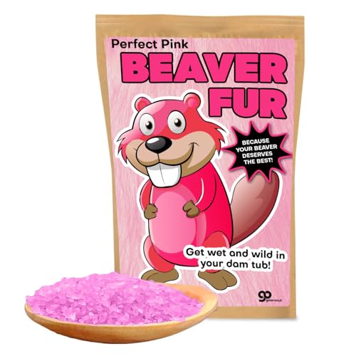Pink Beaver Fur Bath Soak Funny Gag Gifts for Women Gift Basket Ideas Stocking Stuffers Wild Ladies Night Party Favors Prank Presents