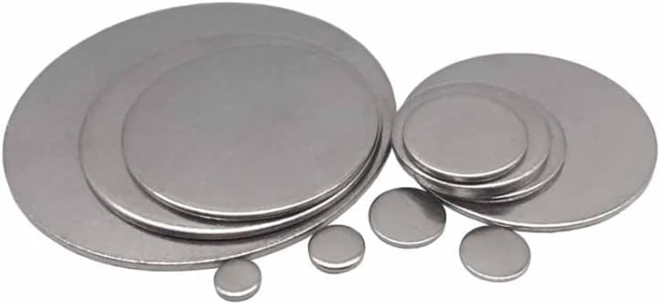 Stainless Steel Metal Round Sheet, 304 Disc 22mm-60mm Diameter 2.7mm Thickness(40mm (2Pcs))
