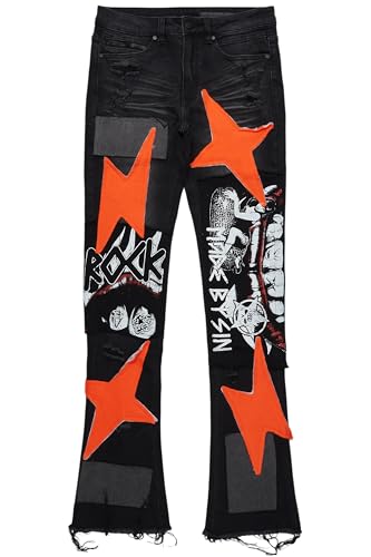 Men's Vadim Patchwork Stacked Flare Jean2