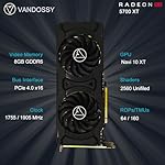 Radeon RX 5700 XT Graphics Card, 8GB GDDR6 256-Bit RDNA Architecture 1755/1905 MHz (Base/Boost Clock) DirectX 12 HDMI DP PCIe4.0 2K 1440P PC Gaming Video Card for Office Gaming - Image 2